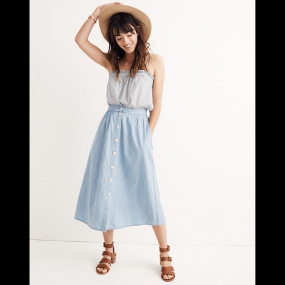 Madewell palisade midi skirt